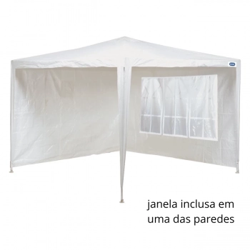 Kit Praia Tenda Gazebo Rfia 3x3 M + 4 Paredes Laterais Mor