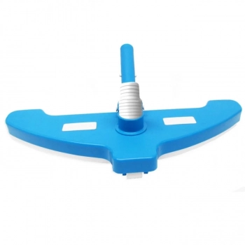 Kit Aspirador Asa Delta com 3 Rodas Sem Cabo + Escova Curva 44 Cm para Piscina Fibra/ Alvenaria