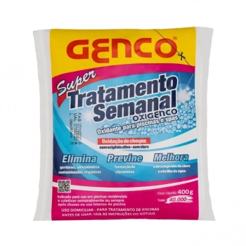 Kit 4 Und Super Tratamento Semanal Oxigenco + Termmetro Flutuante Tartaruga para Piscina Spa / Ofur