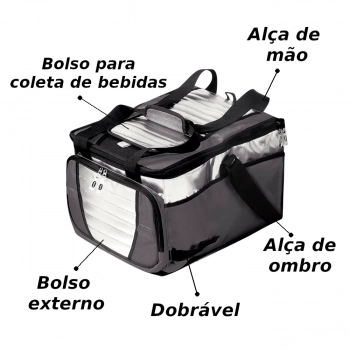 Kit Carrinho Avano + Cooler 36 L + Cadeira 8 Pos. + Guarda Sol 2,40 M Pesca / Praia