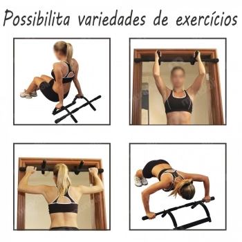 Barra de Porta Multifuncional Musculao para Exerccios Suporta At 120 Kg