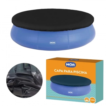 Kit Piscina Redonda Inflavel Mor 2400l com Capa e Forro