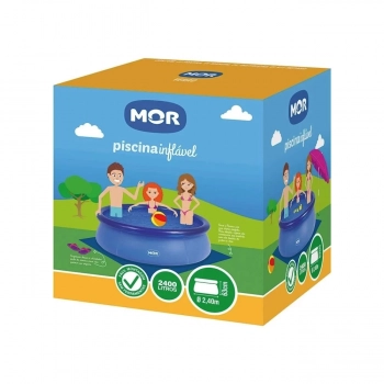 Kit Piscina Redonda Inflavel Mor 2400l com Capa e Forro