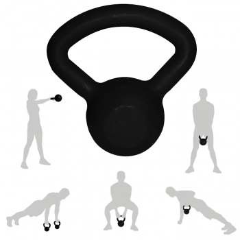 Kettlebell 10kg Ferro Pintado Preto