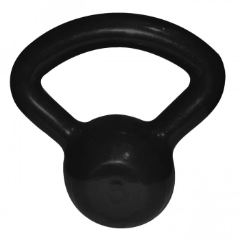 Kettlebell 8kg Emborrachado Preto Treinamento Funcional