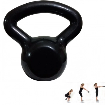 Kettlebell 10kg Emborrachado Preto