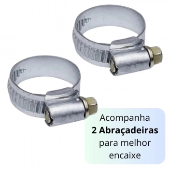 Mangueira Flutuante para Piscina 32mm Branca 6m 1.1/4 Polegadas com Abraadeiras