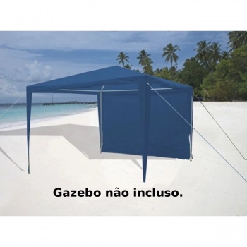 Conjunto 2 Paredes Fantasy Azul Compatvel com Gazebo 3x3 M Nautika