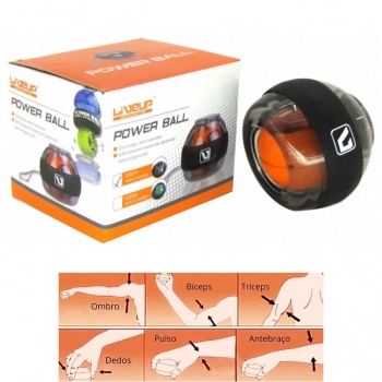 Kit Giroscpio Power Ball + Corda de Pular Silicone + Par de Hand Grip