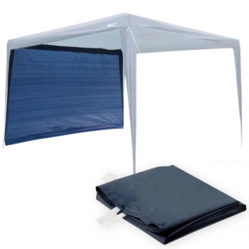 Kit Tenda Gazebo Base e Topo 3x3 M + 3 Paredes Laterais Azul