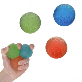 Kit 3 Bolas de Aperto Grip Ball Tenso Leve, Media e Forte (hand Grip)