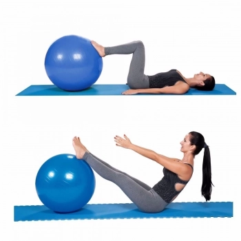 Kit Pilates com Bola 65 Cm + Bomba + Colchonete + Extensor Forte