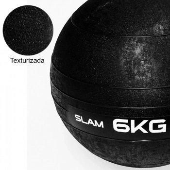 Kit Bola Slam Ball com 6 Kg + 8 Kg + 10 Kg + 12 Kg Preta Liveup