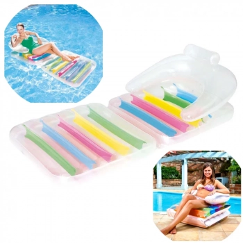 Boia Poltrona Colcho Inflvel para Piscina Colorido