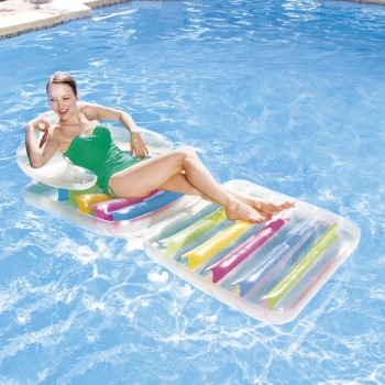 Boia Poltrona Colcho Inflvel para Piscina Colorido