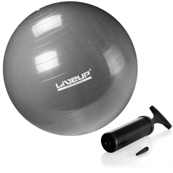 Bola Sua Premium para Pilates 85cm Cinza Liveup